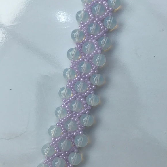 Light Blue Bracelet with Pink Accents - Picture 3 of 4